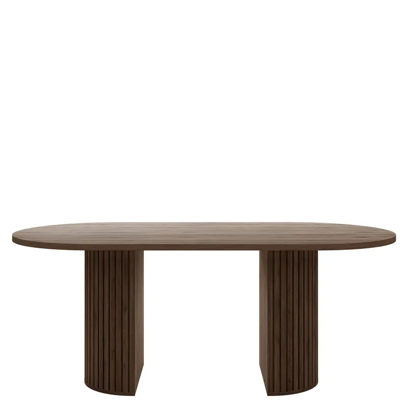 Calvion Spisebord ovalt 185 cm - Brun - Møbler - Bord - Spisebord & kjøkkenbord