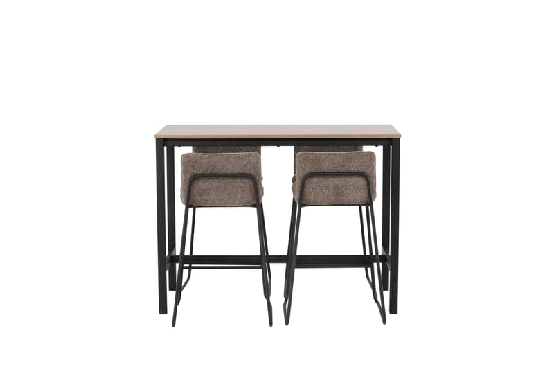 Camden Barbord 60x120 cm med 4 Bisbee Stoler, Mørk grå