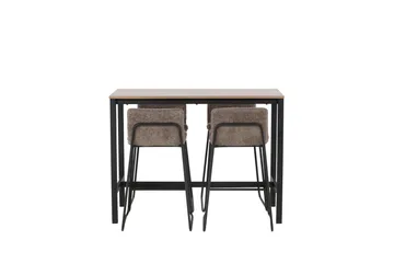 Camden Barbord 60x120 cm med 4 Bisbee Stoler - Mørk grå - Møbler - Bord - Barbord & ståbord