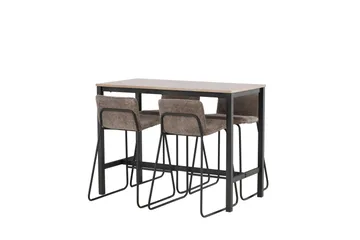 Camden Barbord 60x120 cm med 4 Bisbee Stoler - Mørk grå - Møbler - Bord - Barbord & ståbord