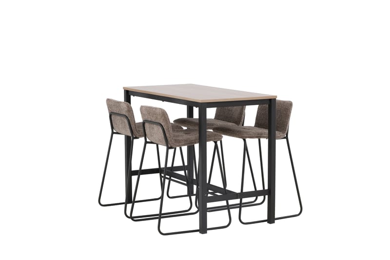 Camden Barbord 60x120 cm med 4 Bisbee Stoler - Mørk grå - Møbler - Bord - Barbord & ståbord