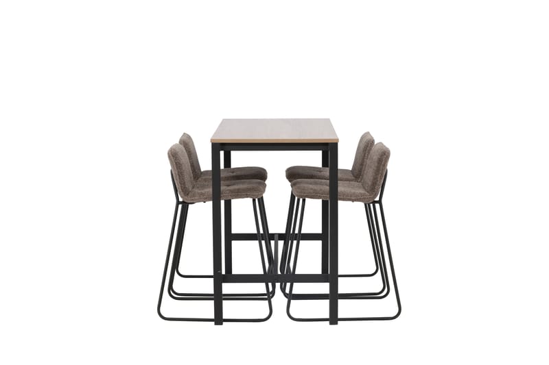 Camden Barbord 60x120 cm med 4 Bisbee Stoler - Mørk grå - Møbler - Bord - Barbord & ståbord