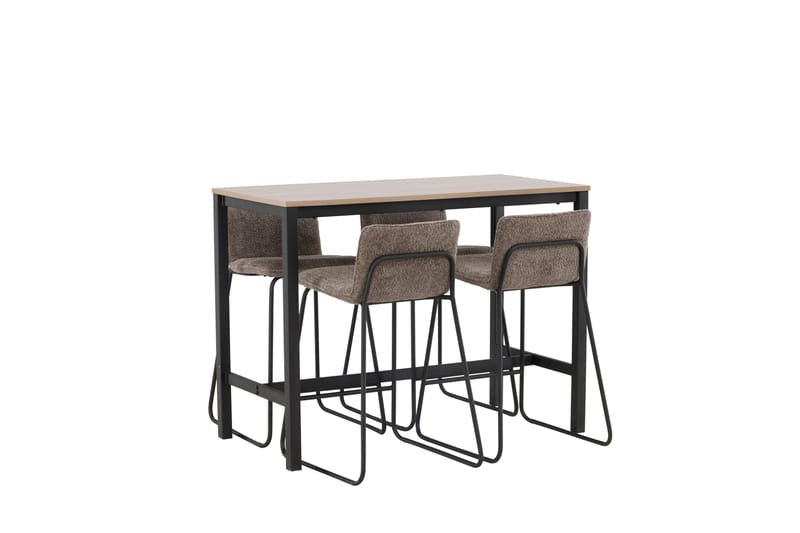 Camden Barbord 60x120 cm med 4 Bisbee Stoler - Mørk grå - Møbler - Bord - Barbord & ståbord