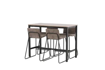 Camden Barbord 60x120 cm med 4 Bisbee Stoler - Mørk grå - Møbler - Bord - Barbord & ståbord