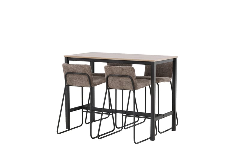 Camden Barbord 60x120 cm med 4 Bisbee Stoler - Mørk grå - Møbler - Bord - Barbord & ståbord