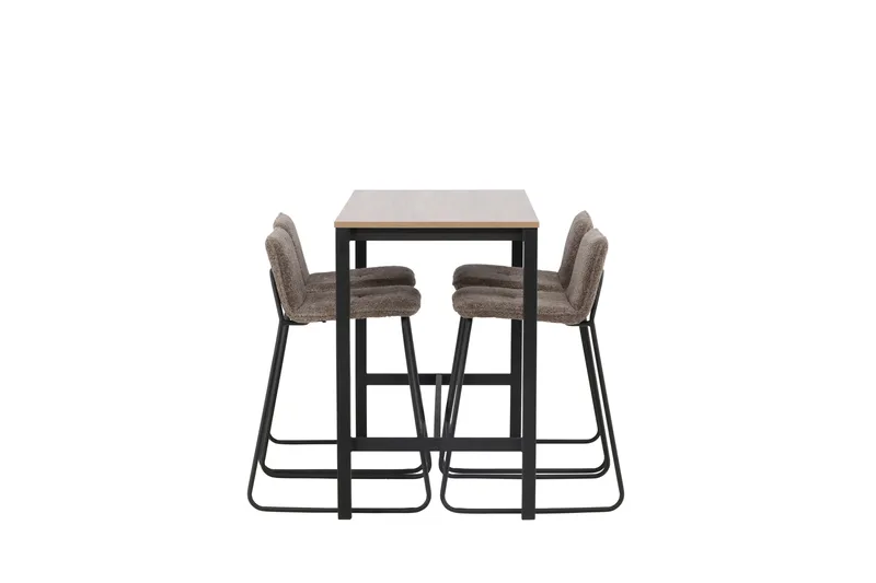 Camden Barbord 60x120 cm med 4 Bisbee Stoler - Mørk grå - Møbler - Bord - Barbord & ståbord