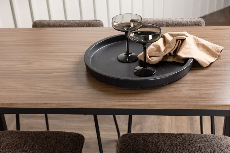 Camden Barbord 60x120 cm med 4 Bisbee Stoler - Mørk grå - Møbler - Bord - Barbord & ståbord