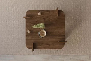 Campwell sofabord 90 cm kvadratisk - Valnøtt - Møbler - Bord - Sofabord & salongbord