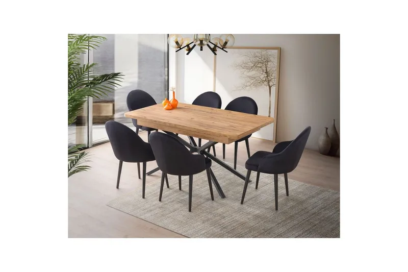 Cassel Spisebord 160 cm Rektangulær - Brun - Møbler - Bord - Spisebord & kjøkkenbord