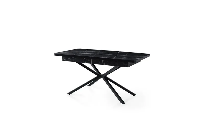 Cassel Spisebord 160 cm Rektangulær - Sort/Hvit - Møbler - Bord - Spisebord & kjøkkenbord