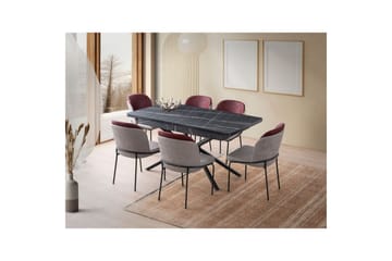 Cassel Spisebord 160 cm Rektangulær - Sort/Hvit - Møbler - Bord - Spisebord & kjøkkenbord