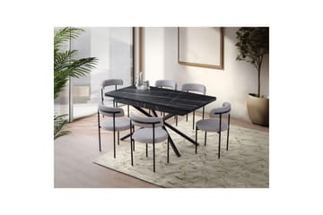 Cassel Spisebord 160 cm Rektangulær - Sort/Hvit - Møbler - Bord - Spisebord & kjøkkenbord