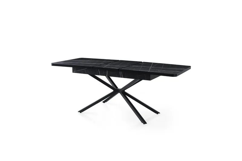 Cassel Spisebord 160 cm Rektangulær, Sort/Hvit