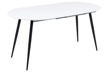 Castellana Spisebord Uttrekkbart 120-160x80 cm - Hvit Svart - Møbler - Bord - Spisebord & kjøkkenbord