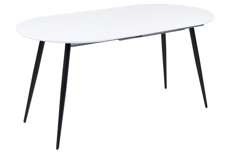 Castellana Spisebord Uttrekkbart 120-160x80 cm, Hvit Svart