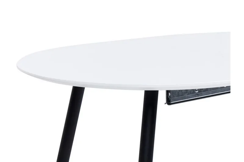 Castellana Spisebord Uttrekkbart 120-160x80 cm - Hvit Svart - Møbler - Bord - Spisebord & kjøkkenbord