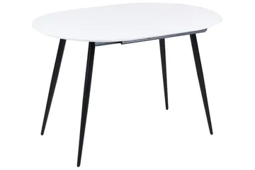 Castellana Spisebord Uttrekkbart 120-160x80 cm - Hvit Svart - Møbler - Bord - Spisebord & kjøkkenbord