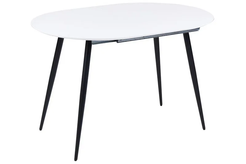 Castellana Spisebord Uttrekkbart 120-160x80 cm - Hvit Svart - Møbler - Bord - Spisebord & kjøkkenbord