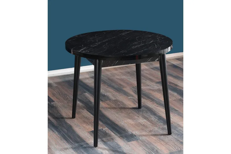 Cavuria Spisebord 90 cm Rund, Sort/Hvit