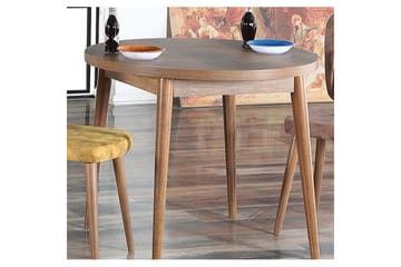 Cavuria Spisebord 90 cm Rund - Valnøtt - Møbler - Bord - Spisebord & kjøkkenbord