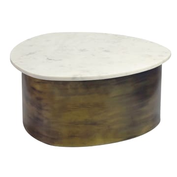 Cedrik sofabord med marmorplate - hvit / gull - Møbler - Bord - Sofabord & salongbord