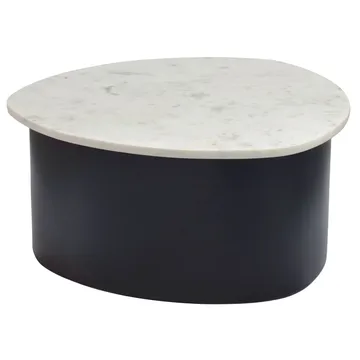 Cedrik sofabord med marmorplate - hvit / svart - Møbler - Bord - Sofabord & salongbord