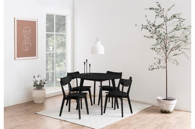 Celtik Spisebord 105x105 cm Rundt - Svart - Møbler - Bord - Spisebord & kjøkkenbord