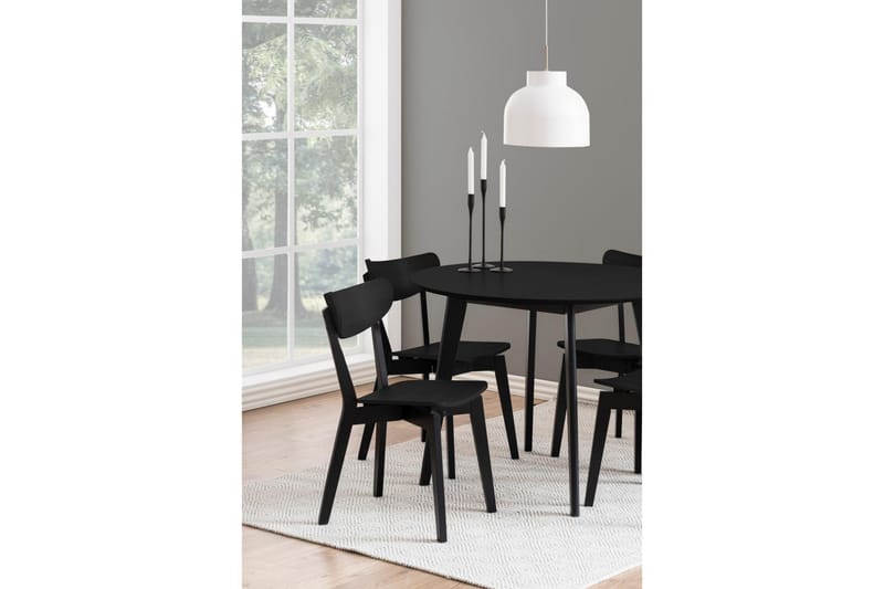 Celtik Spisebord 105x105 cm Rundt - Svart - Møbler - Bord - Spisebord & kjøkkenbord