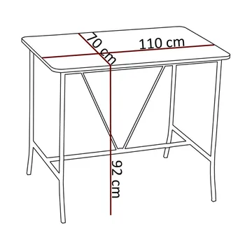 Cenanwesh barbord - Valnøtt - Møbler - Bord - Barbord & ståbord