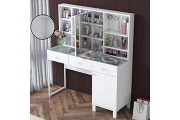 Ceris Sminkebord 120 cm - Hvit - Møbler - Bord - Sminkebord & toalettbord