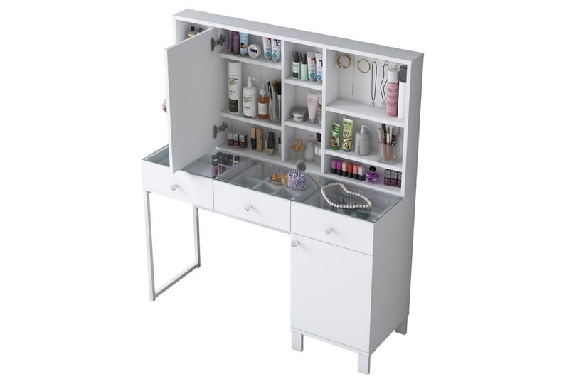 Ceris Sminkebord 120 cm - Hvit - Møbler - Bord - Sminkebord & toalettbord