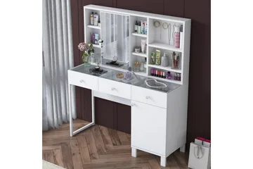 Ceris Sminkebord 120 cm - Hvit - Møbler - Bord - Sminkebord & toalettbord