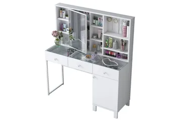 Ceris Sminkebord 120 cm - Hvit - Møbler - Bord - Sminkebord & toalettbord