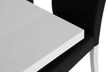 Cesi Spisegruppe 140 cm med 4 Viktor Stoler - Hvit/Svart/Svart PU - Møbler - Bord - Spisegruppe