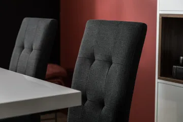Cesi Spisegruppe 140 cm med 4 Viktor Stoler - Hvit/Svart/Svart PU - Møbler - Bord - Spisegruppe