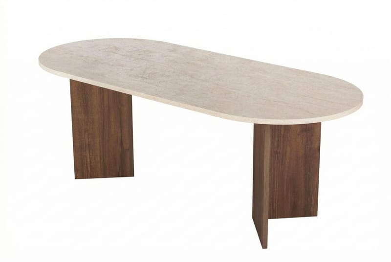 Ceylin Spisebord 200x75x90 cm - Travertine Walnut - Møbler - Bord - Spisebord & kjøkkenbord