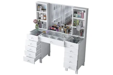 Ceylon Sminkebord 120 cm - Hvit - Møbler - Bord - Sminkebord & toalettbord