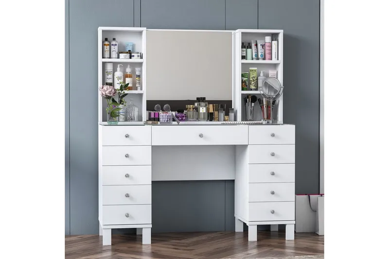 Ceylon Sminkebord 120 cm - Hvit - Møbler - Bord - Sminkebord & toalettbord