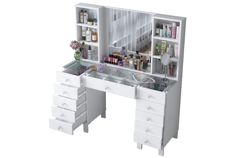 Ceylon Sminkebord 120 cm - Hvit - Møbler - Bord - Sminkebord & toalettbord