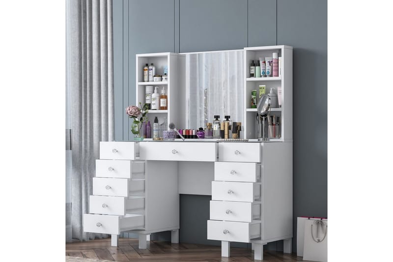 Ceylon Sminkebord 120 cm - Hvit - Møbler - Bord - Sminkebord & toalettbord