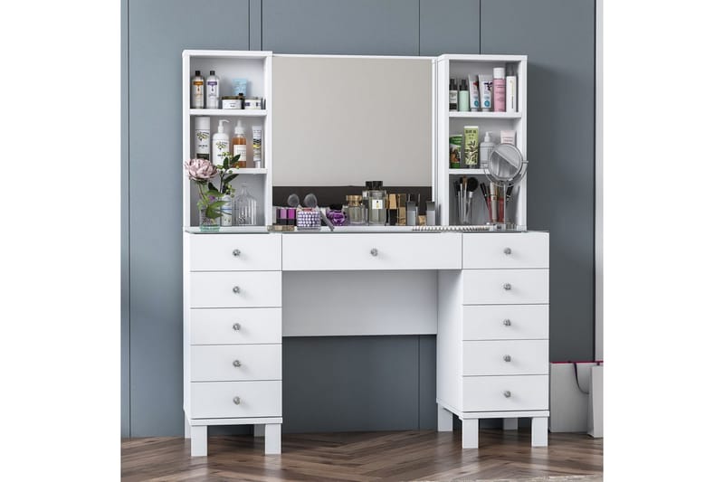 Ceylon Sminkebord 120 cm - Hvit - Møbler - Bord - Sminkebord & toalettbord