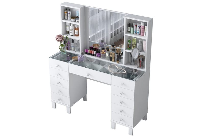 Ceylon Sminkebord 120 cm - Hvit - Møbler - Bord - Sminkebord & toalettbord