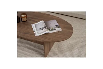 Ceyra Ovalt Sofabord 120 cm i Tre - Brun - Møbler - Bord - Sofabord & salongbord