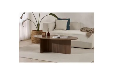 Ceyra Ovalt Sofabord 120 cm i Tre - Brun - Møbler - Bord - Sofabord & salongbord
