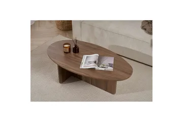 Ceyra Ovalt Sofabord 120 cm i Tre - Brun - Møbler - Bord - Sofabord & salongbord