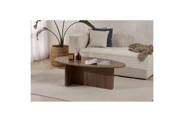 Ceyra Ovalt Sofabord 120 cm i Tre - Brun - Møbler - Bord - Sofabord & salongbord