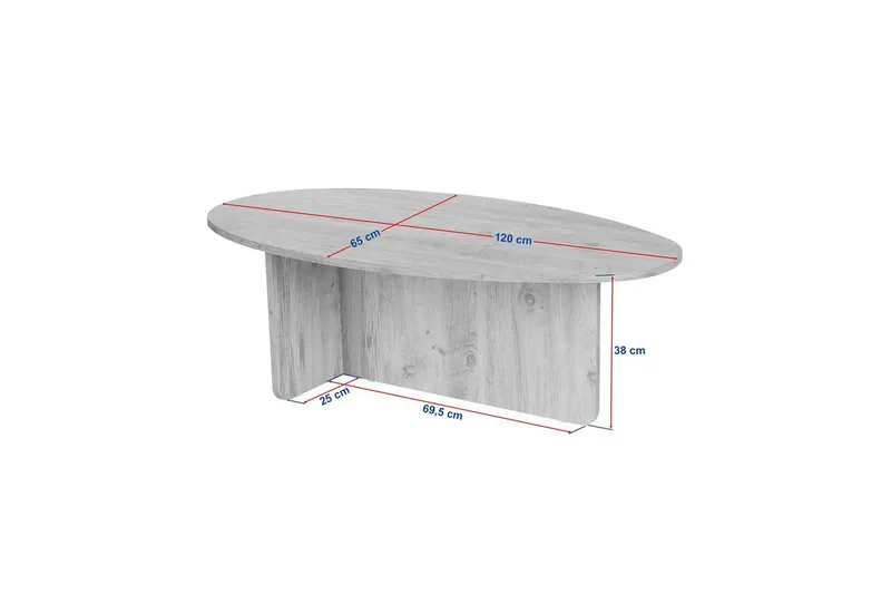 Ceyra Sofabord 120 cm - Beige - Møbler - Bord - Sofabord & salongbord