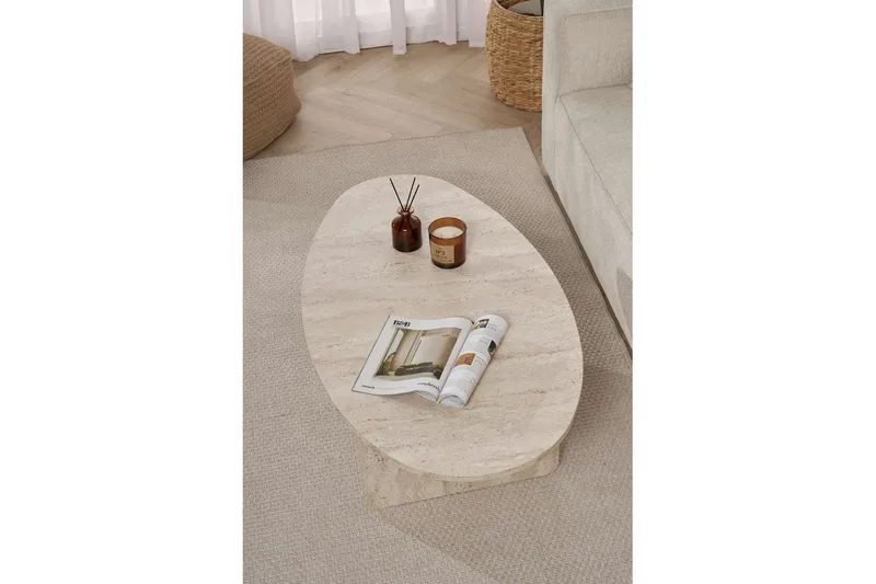 Ceyra Sofabord 120 cm - Beige - Møbler - Bord - Sofabord & salongbord