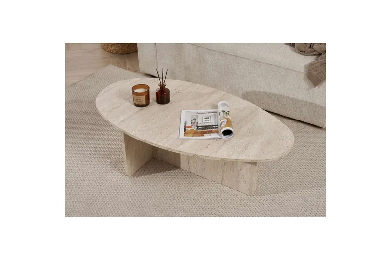 Ceyra Sofabord 120 cm - Beige - Møbler - Bord - Sofabord & salongbord