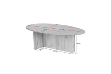 Ceyra Sofabord 120 cm - Svart - Møbler - Bord - Sofabord & salongbord